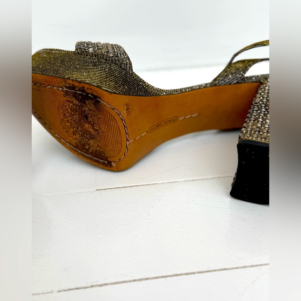Vince Camuto Silver Heels with Embellished Strap - Picture 12 of 16
